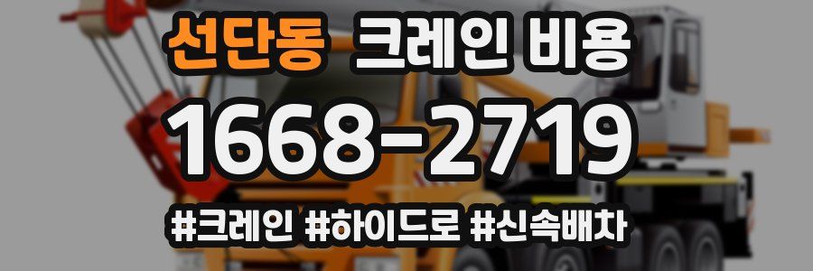 선단동 크레인 비용