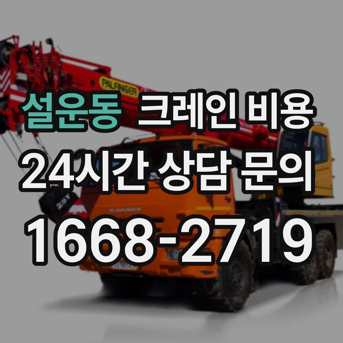 설운동 크레인 비용