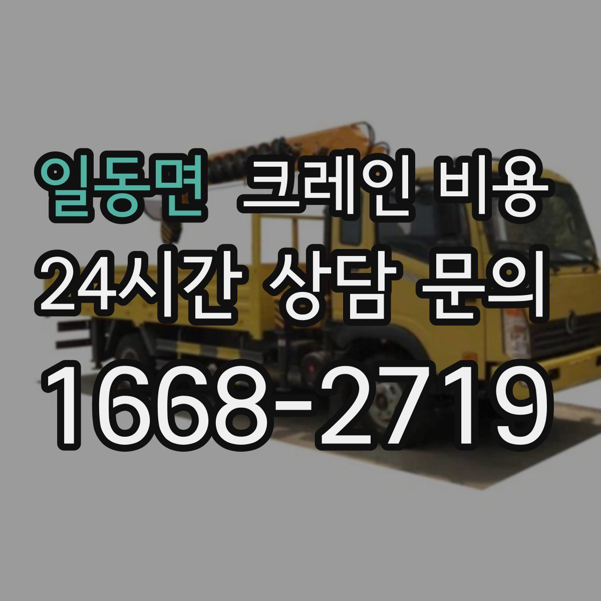 일동면 크레인 비용