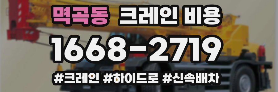 멱곡동 크레인 비용