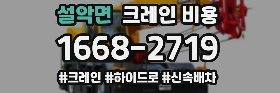 설악면 크레인 비용