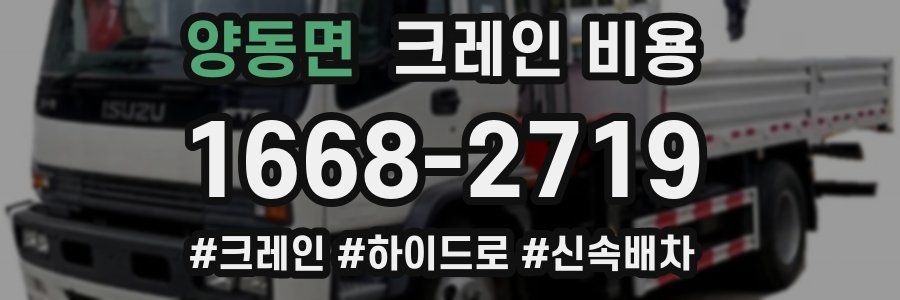 양동면 크레인 비용