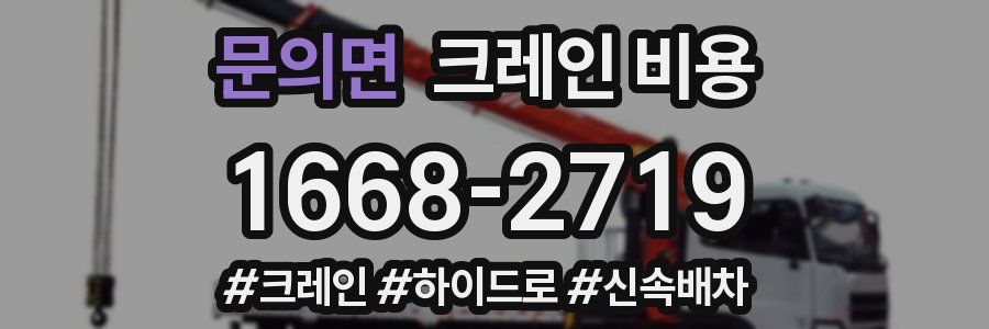 문의면 크레인 비용