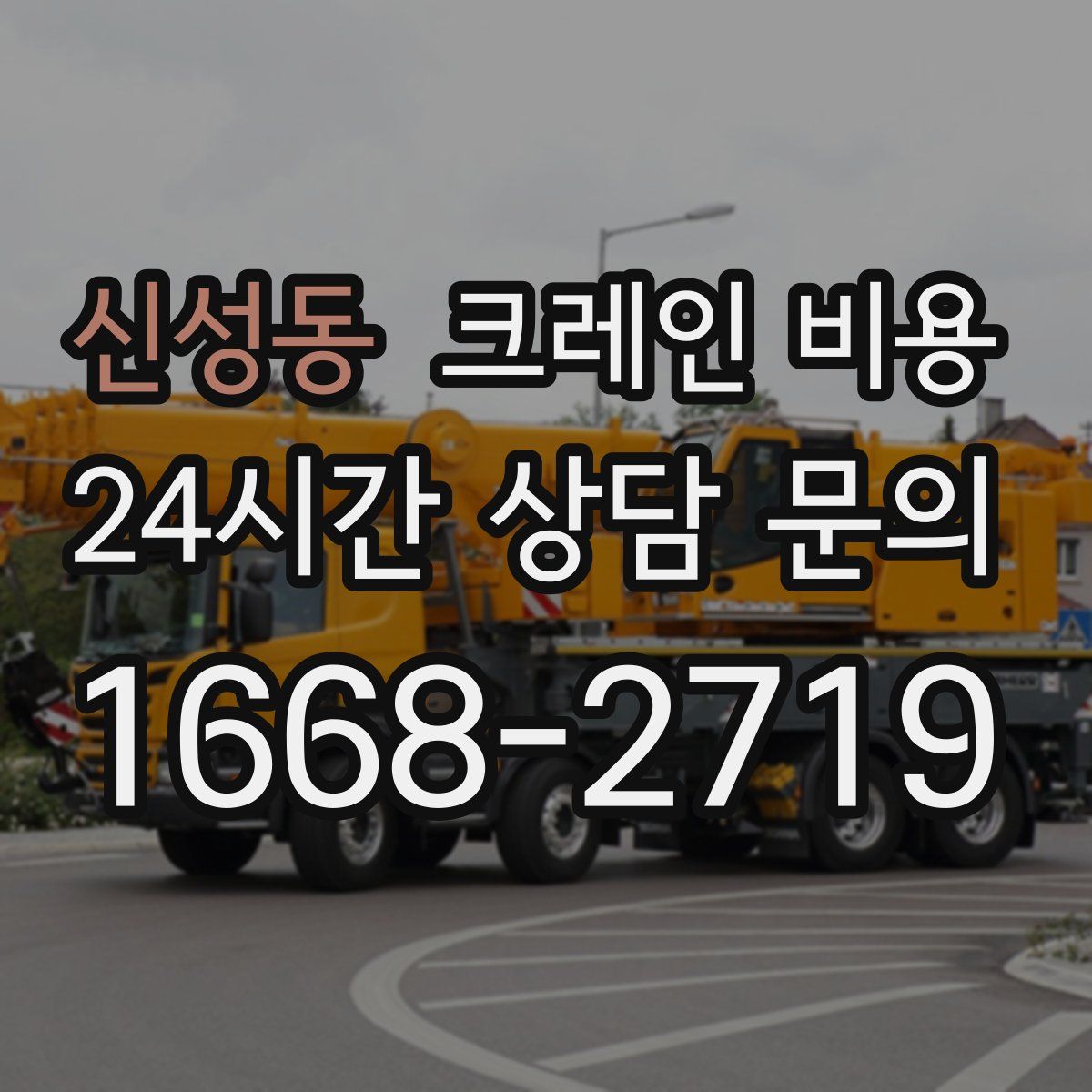 신성동 크레인 비용