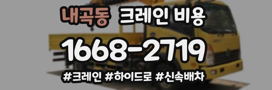 내곡동 크레인 비용