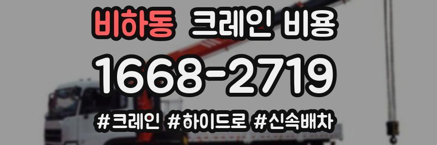 비하동 크레인 비용