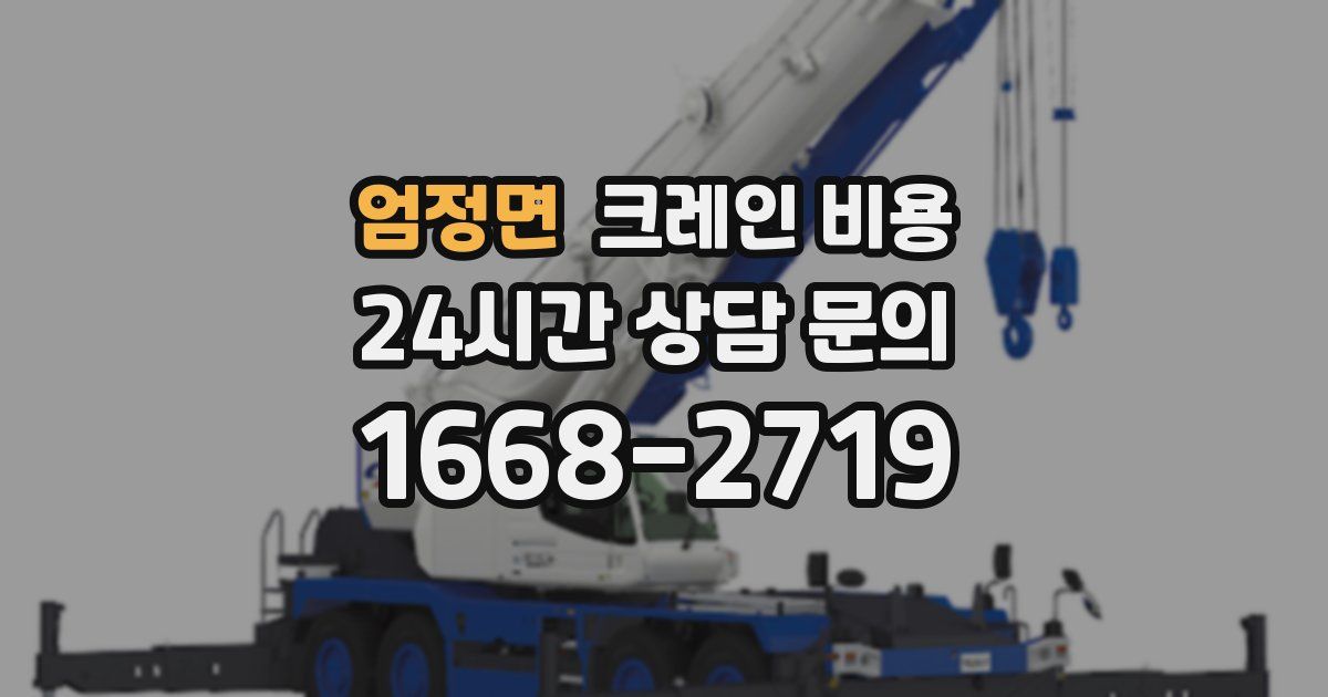 엄정면 크레인 비용
