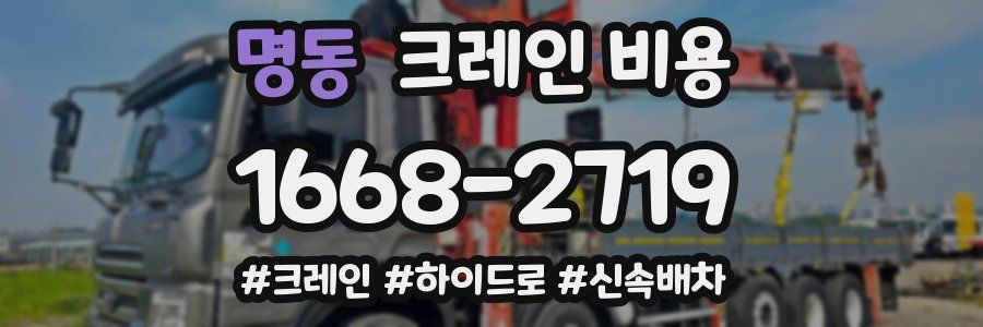 명동 크레인 비용