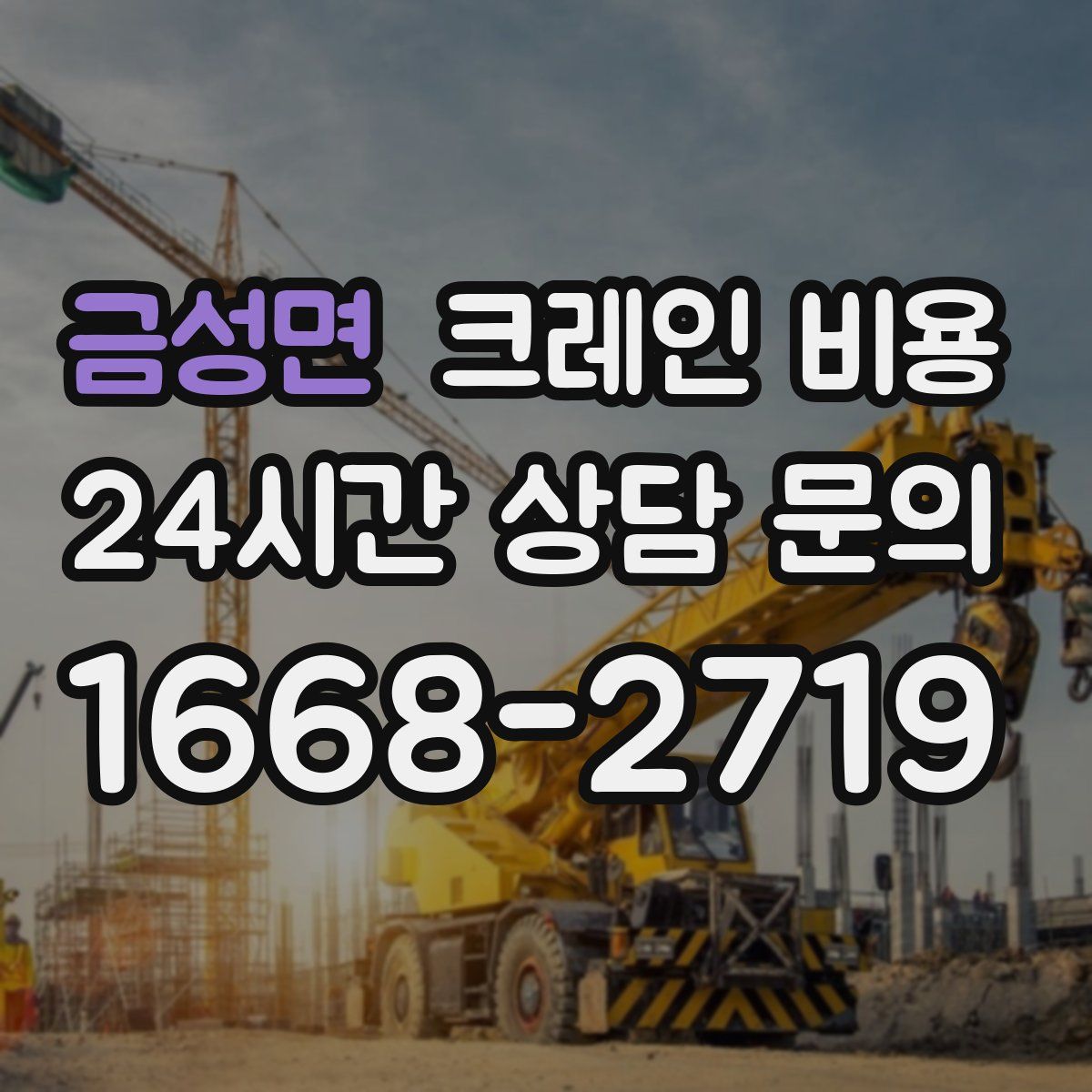 금성면 크레인 비용