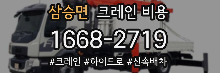 삼승면 크레인 비용