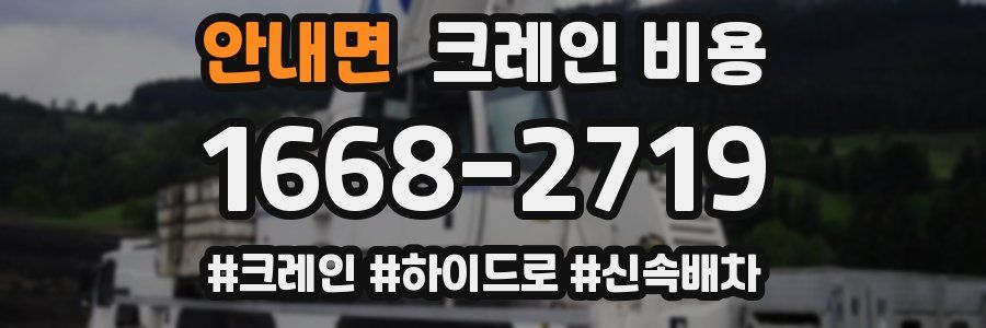 안내면 크레인 비용