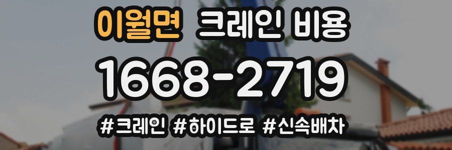 이월면 크레인 비용