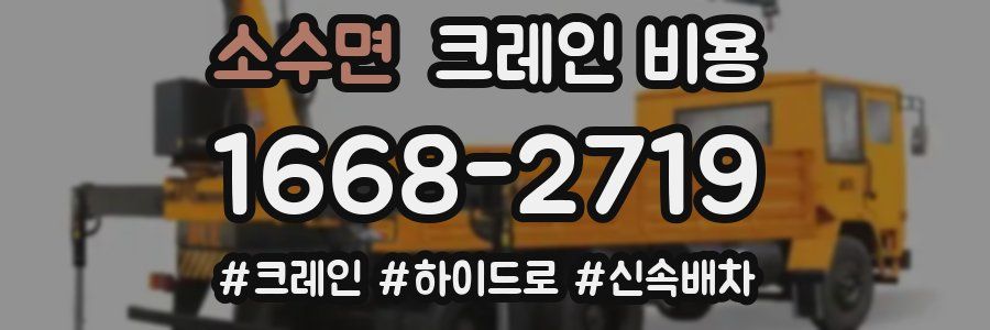 소수면 크레인 비용