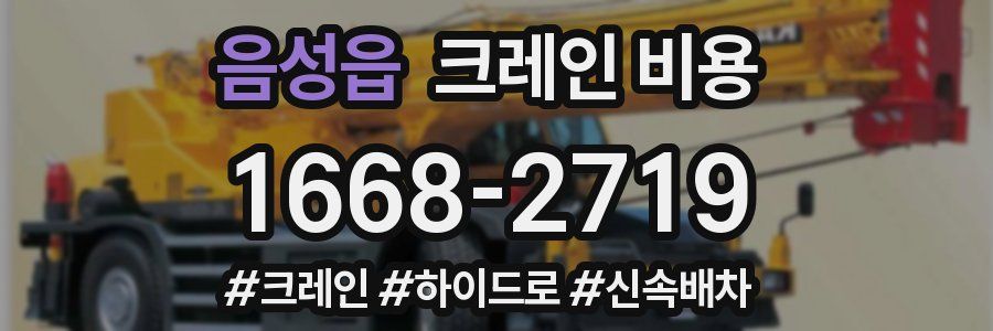 음성읍 크레인 비용