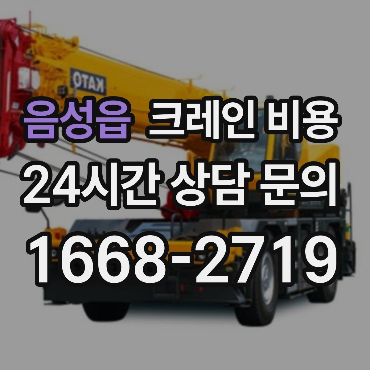 음성읍 크레인 비용