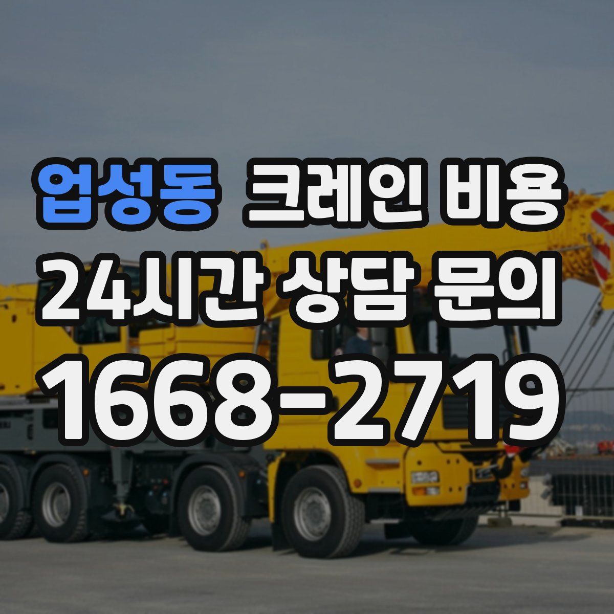 업성동 크레인 비용
