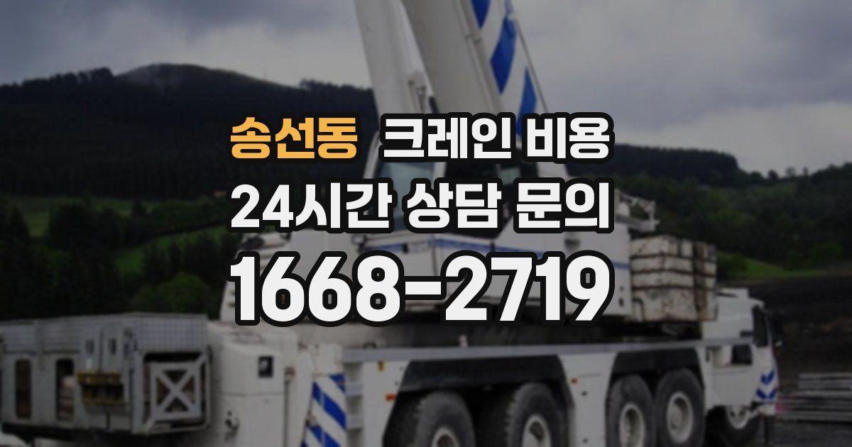 송선동 크레인 비용