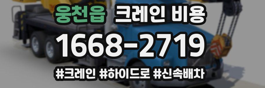 웅천읍 크레인 비용