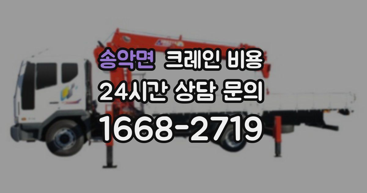 송악면 크레인 비용