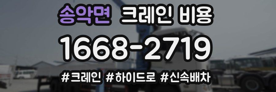 송악면 크레인 비용