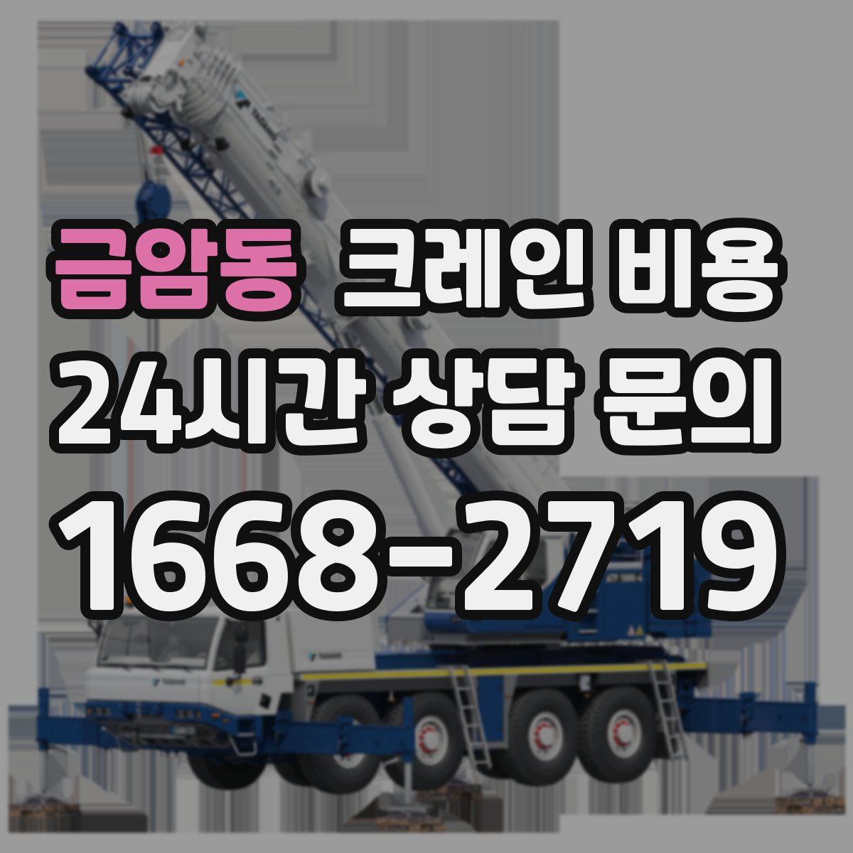 금암동 크레인 비용