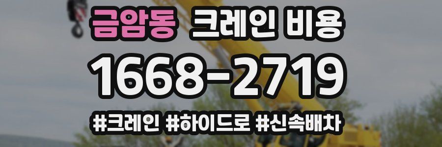 금암동 크레인 비용