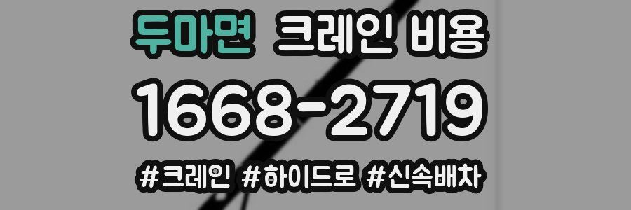두마면 크레인 비용