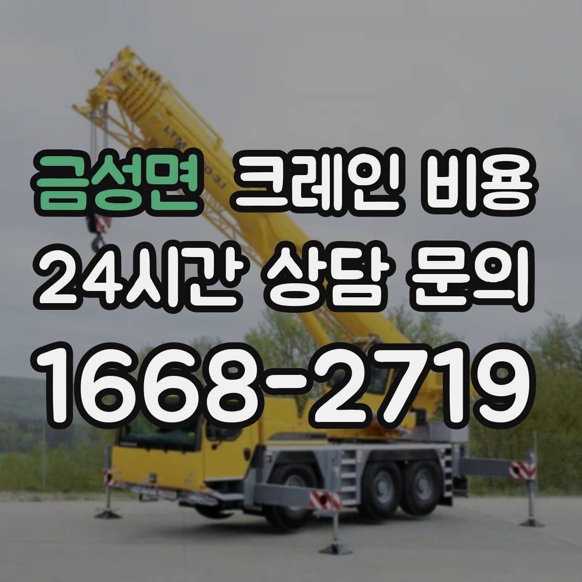 금성면 크레인 비용
