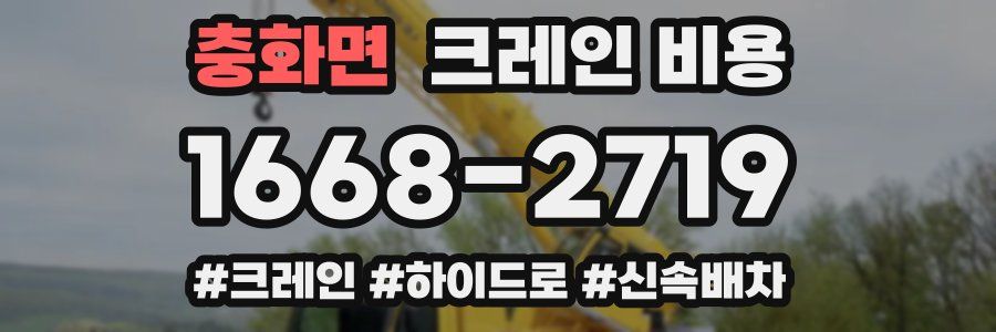 충화면 크레인 비용