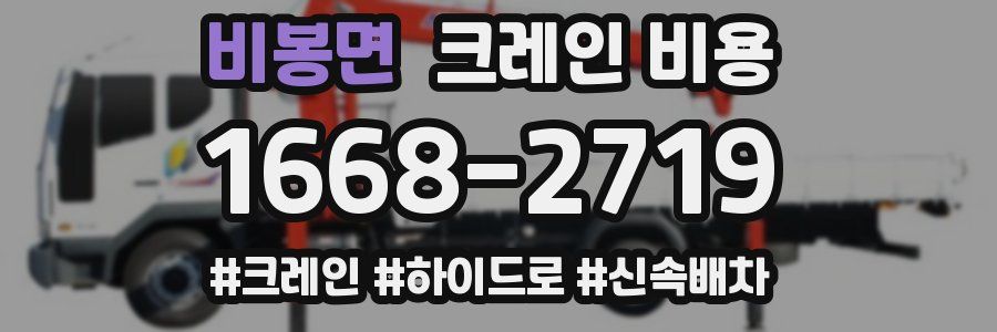 비봉면 크레인 비용