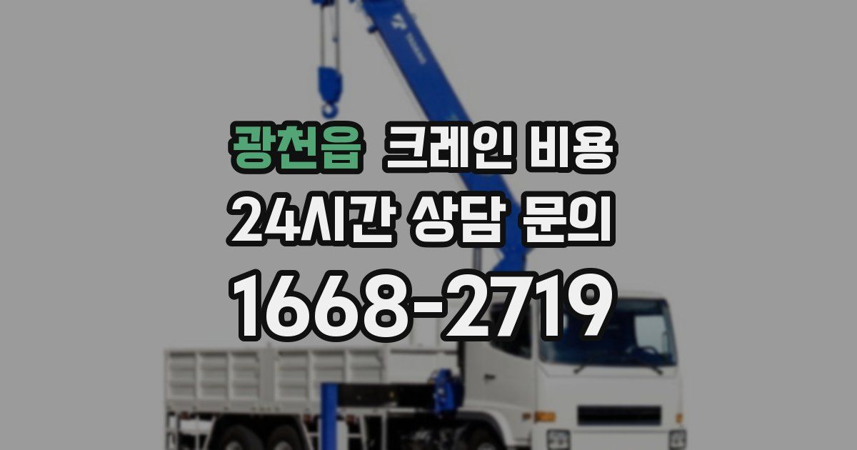 광천읍 크레인 비용