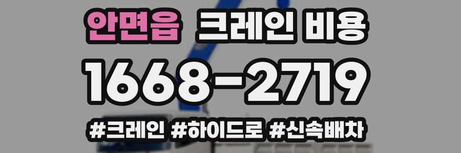 안면읍 크레인 비용
