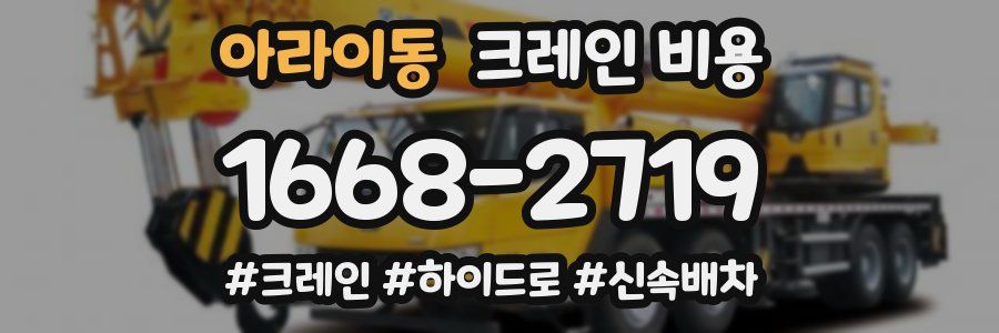 아라이동 크레인 비용
