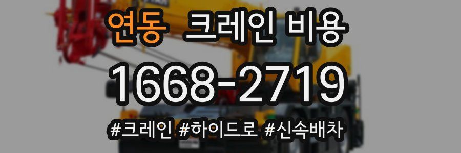 연동 크레인 비용