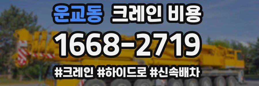 운교동 크레인 비용
