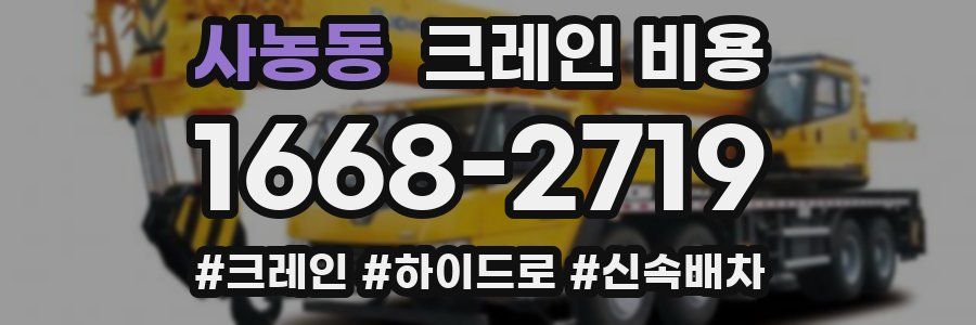 사농동 크레인 비용