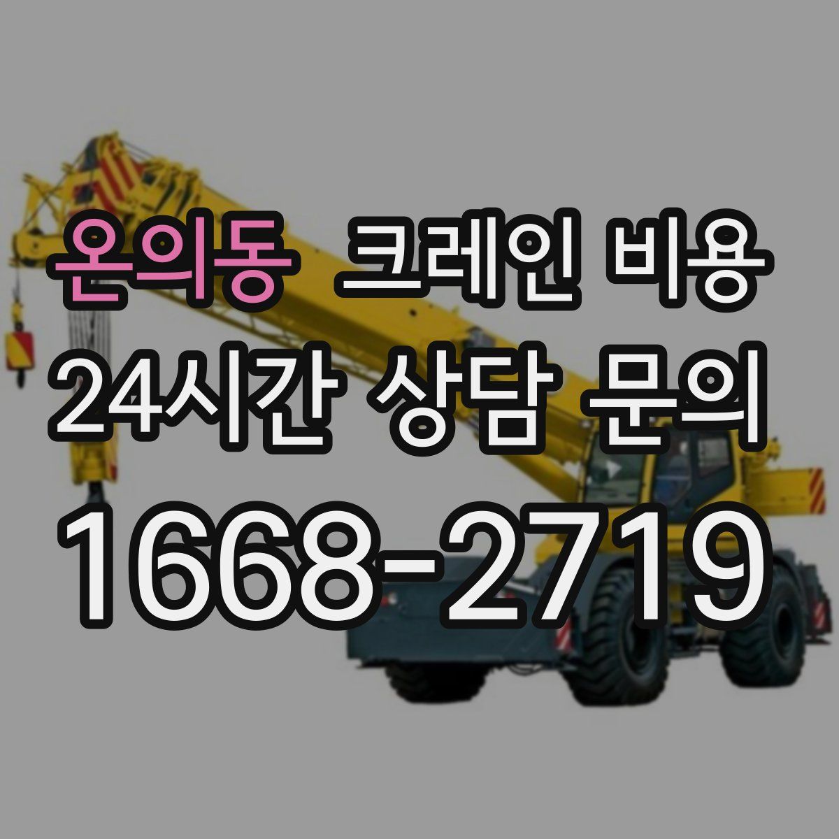 온의동 크레인 비용
