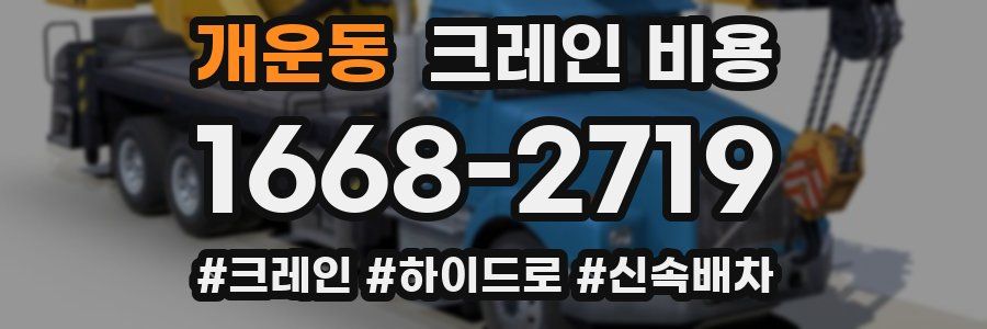 개운동 크레인 비용