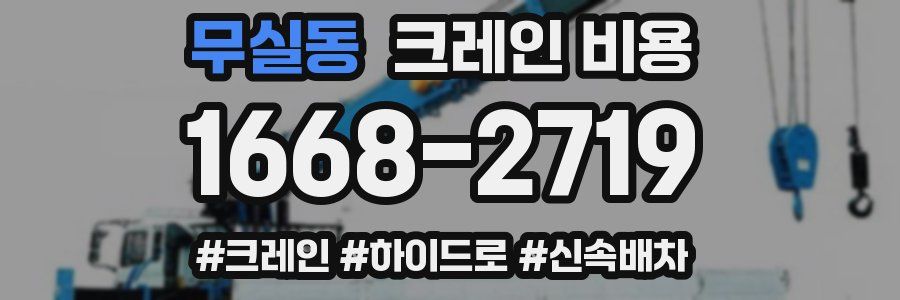 무실동 크레인 비용