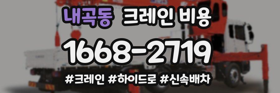 내곡동 크레인 비용