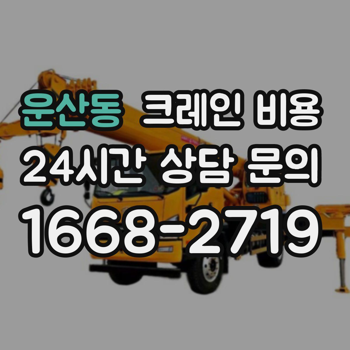 운산동 크레인 비용