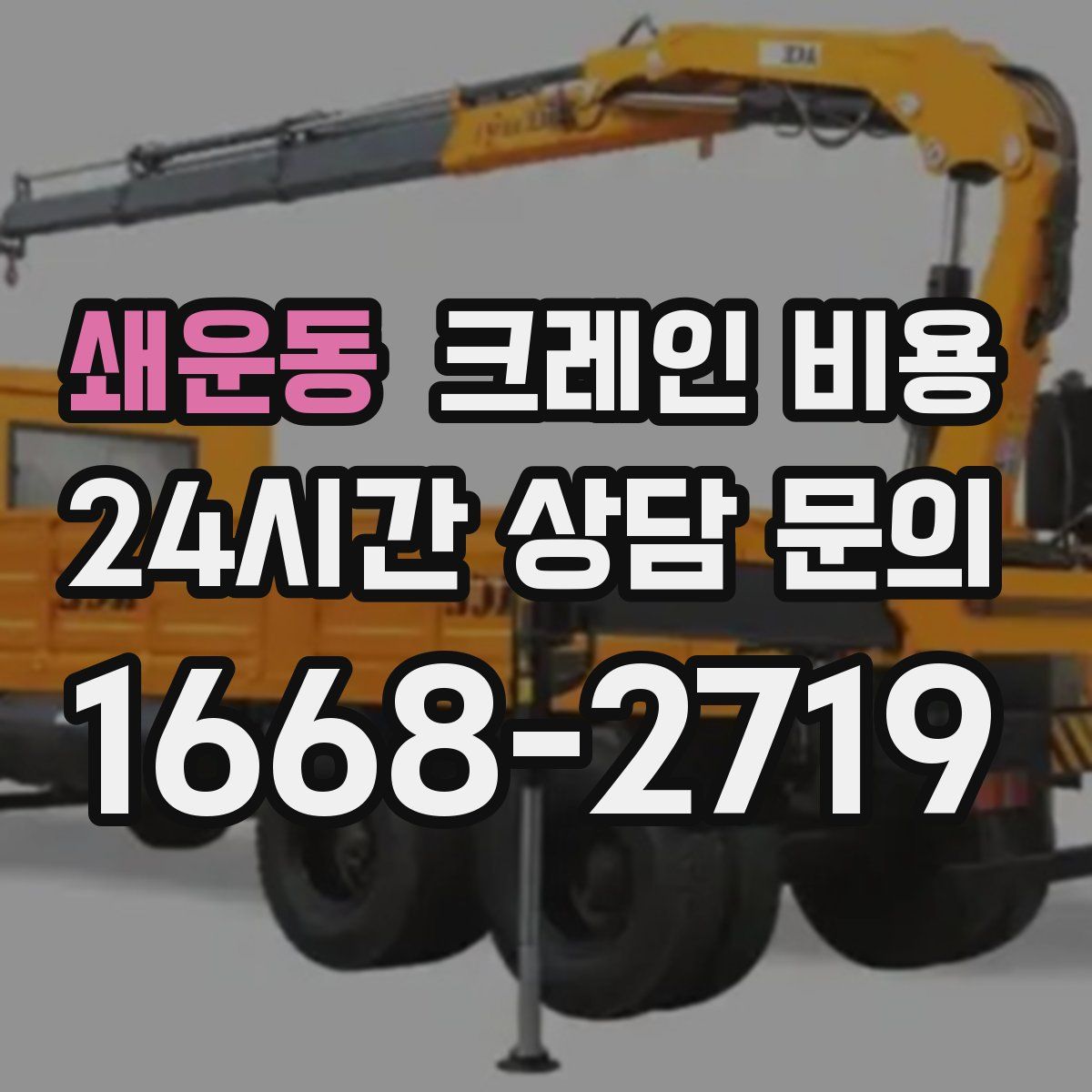 쇄운동 크레인 비용