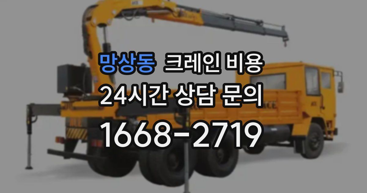 망상동 크레인 비용