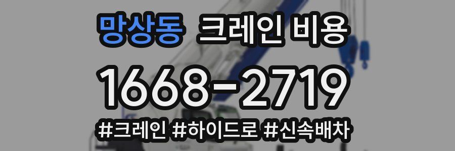 망상동 크레인 비용