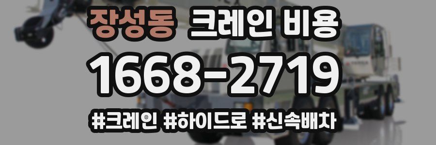 장성동 크레인 비용