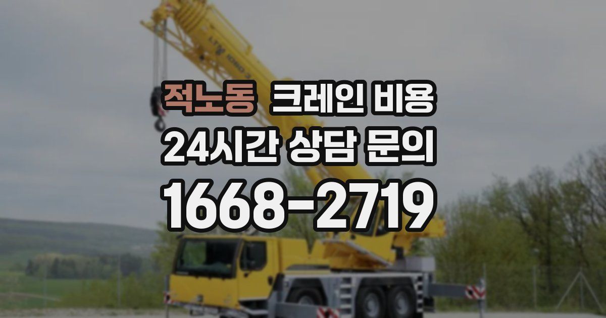적노동 크레인 비용