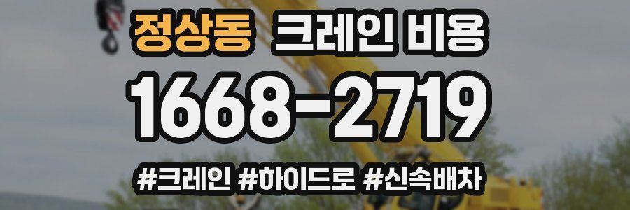 정상동 크레인 비용