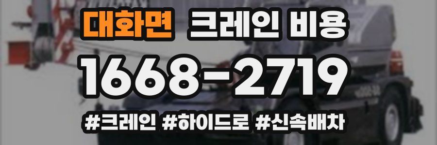 대화면 크레인 비용