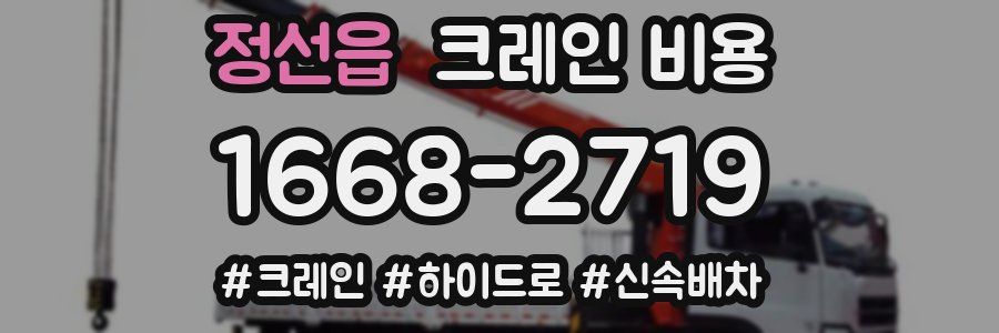 정선읍 크레인 비용
