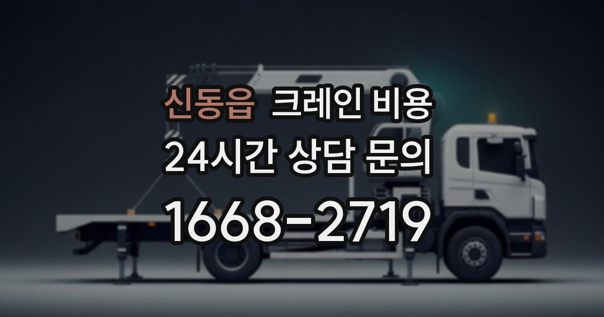 신동읍 크레인 비용